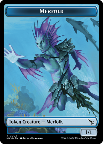 Detective // Merfolk Double-Sided Token [Murders at Karlov Manor Tokens]