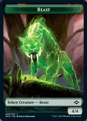 Beast // Treasure (21) Double-Sided Token [Modern Horizons 2 Tokens]
