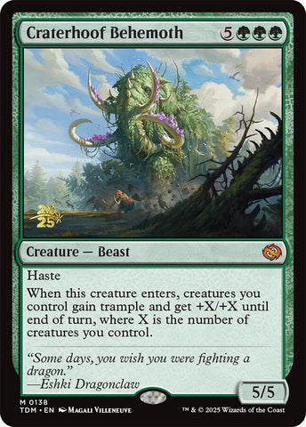 Craterhoof Behemoth [Tarkir: Dragonstorm Prerelease Cards]