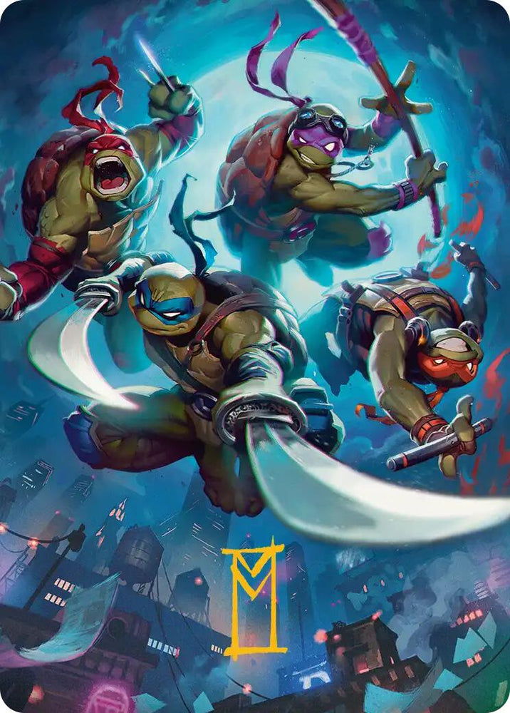 Heroes in a Half Shell Art Card (Gold-Stamped Signature) [Teenage Mutant Ninja Turtles Art Series]
