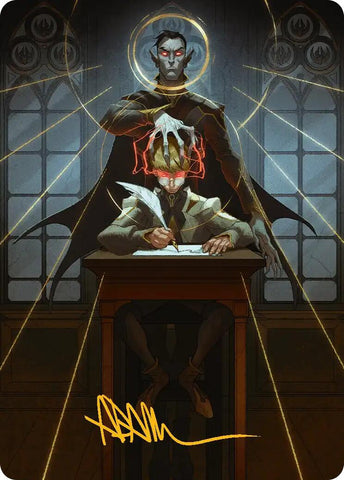 Vampiric Tutor Art Card (Gold-Stamped Signature) [Secrets of Strixhaven Art Series]
