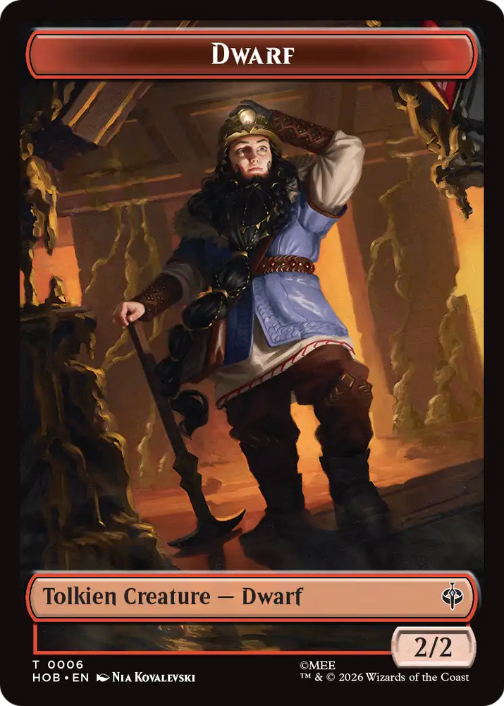 Human Soldier // Dwarf Double-Sided Token [The Hobbit Tokens]