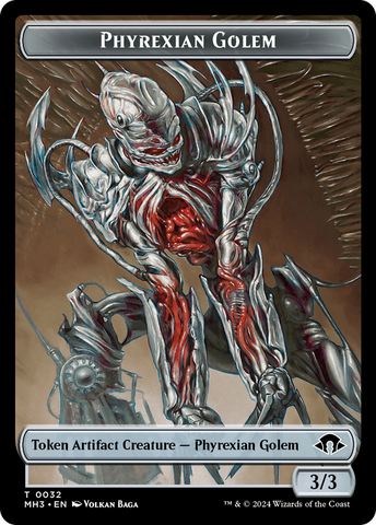 Phyrexian Germ // Phyrexian Golem Double-Sided Token [Modern Horizons 3 Tokens]