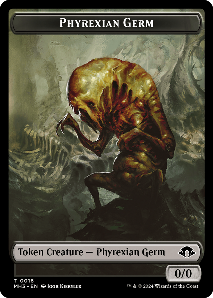 Phyrexian Germ // Phyrexian Wurm (0017) Double-Sided Token [Modern Horizons 3 Tokens]