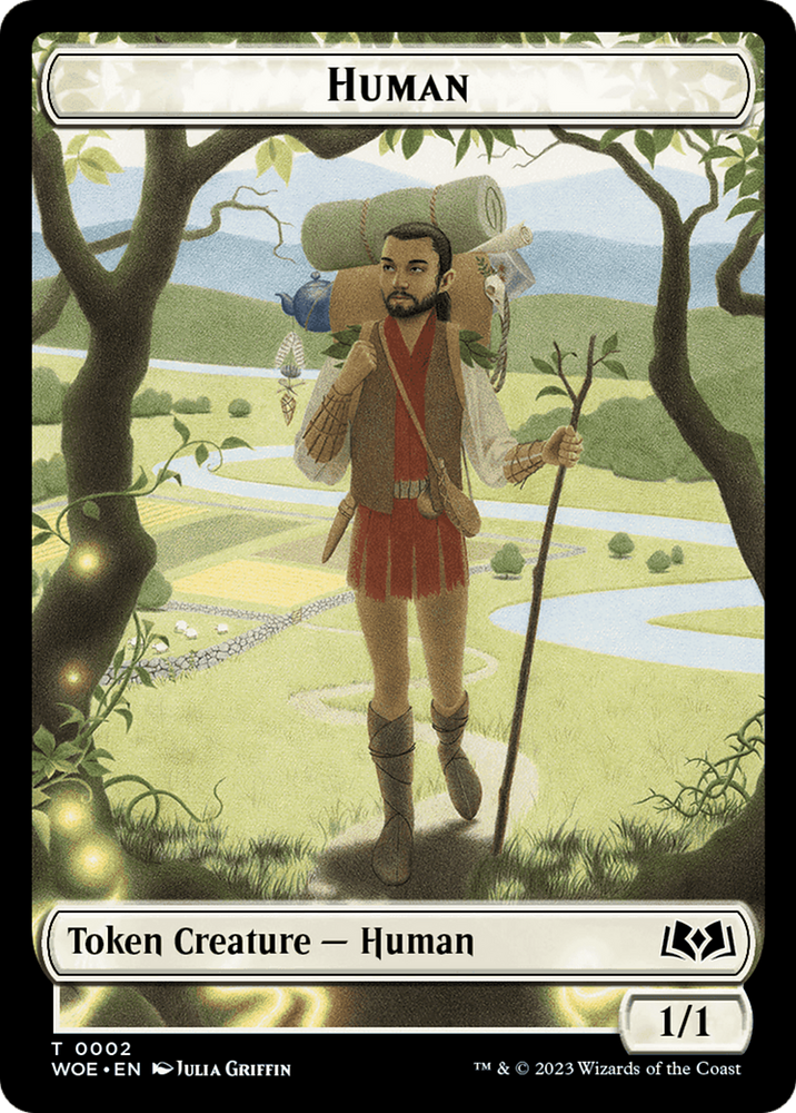 Human // Food (0012) Double-Sided Token [Wilds of Eldraine Tokens]