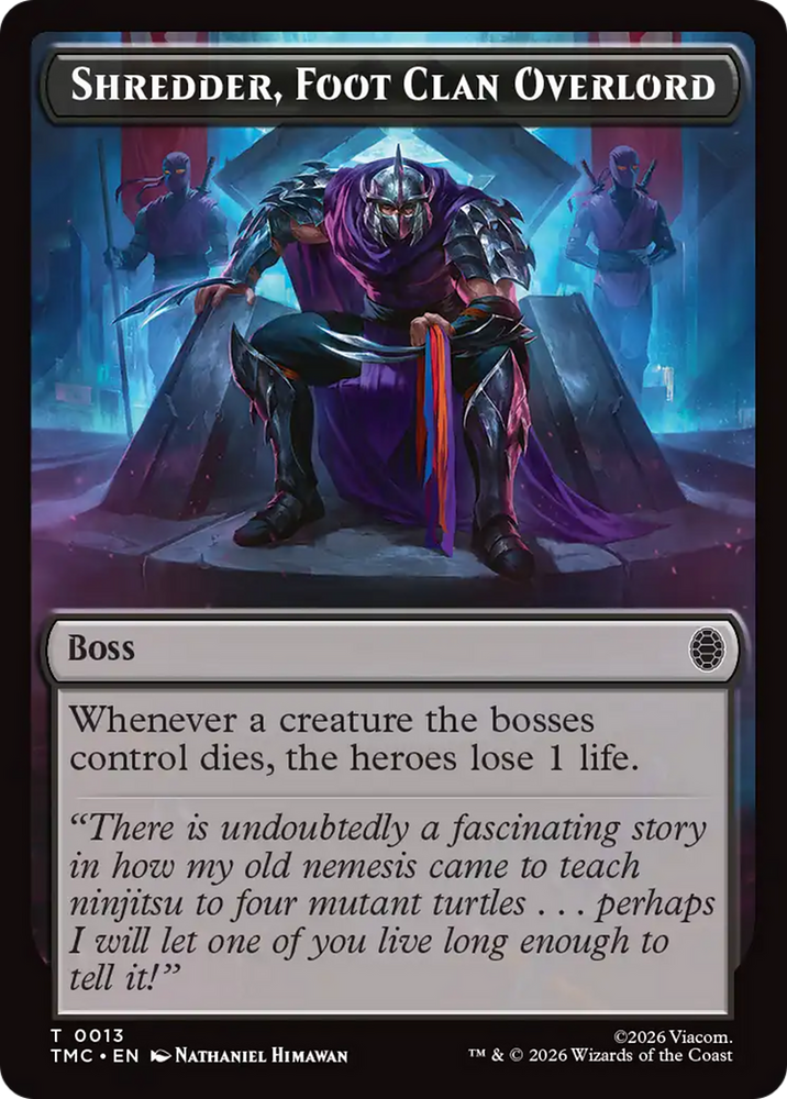 Shredder, Foot Clan Overlord [Teenage Mutant Ninja Turtles Commander Tokens]