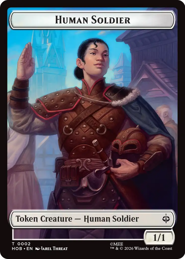 Human Soldier // Dwarf Double-Sided Token [The Hobbit Tokens]