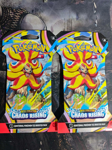 FLASH SALE - Chaos Rising Sleeved Booster Pack - Mega Pyroar x 2 Pieces